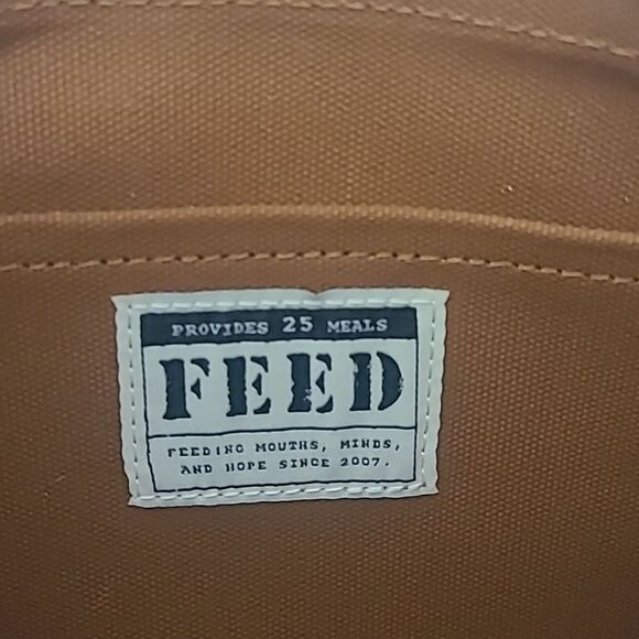Feed Eleanor Canvas Eleanor Bag Ochre (Burnt Orange) Brown & Black - Picture 12 of 14